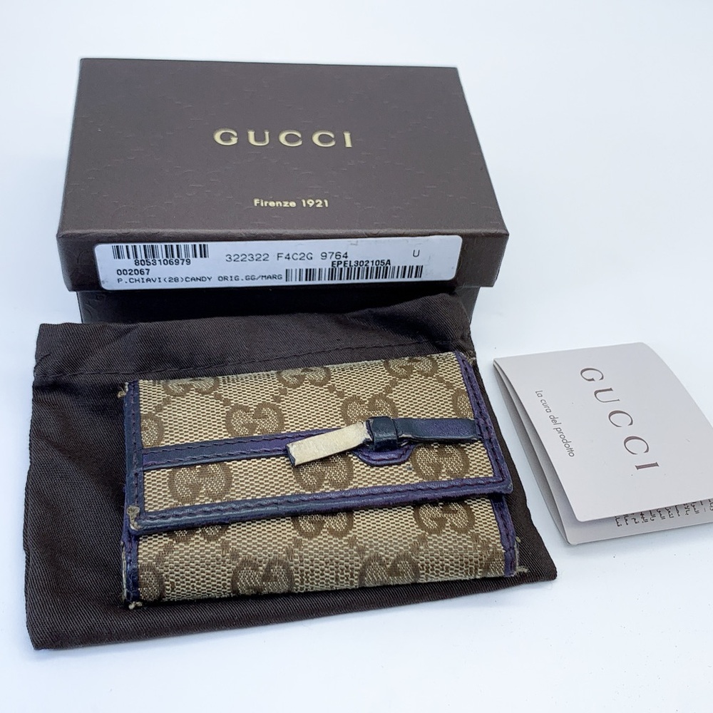 Gucci Beige and Black Key Holder